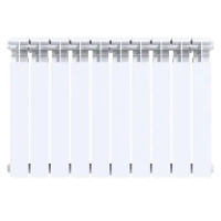 Радиатор секционный Le Heat Bimetal 500/100 10 секций боковое подключение биметалл белый