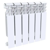 Радиатор секционный Le Heat Bimetal 350/90 6 секций боковое подключение биметалл белый