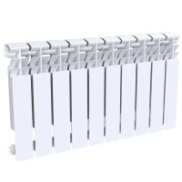 Радиатор секционный Le Heat Bimetal 350/90 10 секций боковое подключение биметалл белый