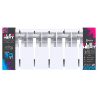 Радиатор секционный Le Heat Bimetal 200/100 6 секций боковое подключение биметалл белый