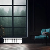 Радиатор секционный Le Heat Bimetal 200/100 10 секций нижнее подключение биметалл белый