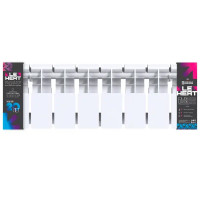 Радиатор секционный Le Heat Bimetal 200/100 8 секций боковое подключение биметалл белый