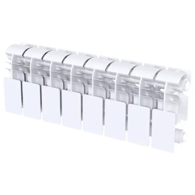 Радиатор секционный Le Heat Bimetal 200/100 8 секций боковое подключение биметалл белый