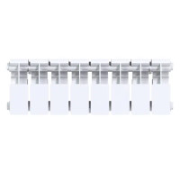 Радиатор секционный Le Heat Bimetal 200/100 8 секций боковое подключение биметалл белый