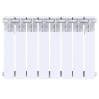 Радиатор секционный Le Heat Bimetal 350/90 8 секций боковое подключение биметалл белый