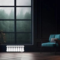 Радиатор секционный Le Heat Bimetal 200/100 8 секций нижнее подключение биметалл белый