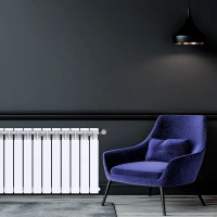 Радиатор секционный Le Heat Bimetal 500/100 12 секций боковое подключение биметалл белый