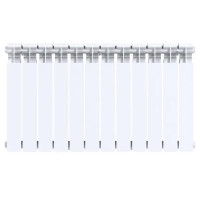 Радиатор секционный Le Heat Bimetal 500/100 12 секций боковое подключение биметалл белый