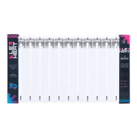 Радиатор секционный Le Heat Bimetal 500/100 12 секций боковое подключение биметалл белый