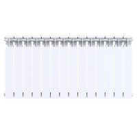 Радиатор секционный Le Heat Bimetal 500/100 14 секций боковое подключение биметалл белый