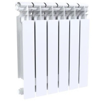 Радиатор секционный Le Heat Bimetal 500/100 6 секций боковое подключение биметалл белый