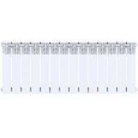 Радиатор секционный Le Heat Bimetal 350/90 14 секций боковое подключение биметалл белый