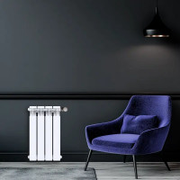 Радиатор секционный Le Heat Bimetal 500/100 4 секций боковое подключение биметалл белый