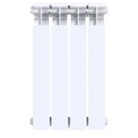 Радиатор секционный Le Heat Bimetal 500/100 4 секций боковое подключение биметалл белый