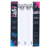 Радиатор секционный Le Heat Bimetal 500/100 4 секций боковое подключение биметалл белый