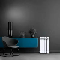 Радиатор секционный Le Heat Bimetal 500/100 4 секций нижнее подключение биметалл белый