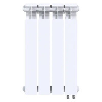 Радиатор секционный Le Heat Bimetal 500/100 4 секций нижнее подключение биметалл белый