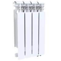 Радиатор секционный Le Heat Bimetal 500/100 4 секций нижнее подключение биметалл белый