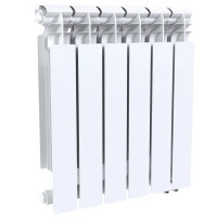Радиатор секционный Le Heat Bimetal 500/100 6 секций нижнее подключение биметалл белый