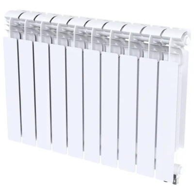 Радиатор секционный Le Heat Bimetal 500/100 10 секций нижнее подключение биметалл белый