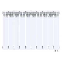 Радиатор секционный Le Heat Bimetal 500/100 10 секций нижнее подключение биметалл белый