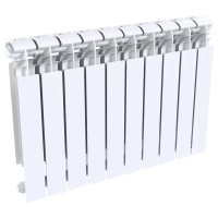 Радиатор секционный Le Heat Bimetal 500/100 10 секций нижнее подключение биметалл белый