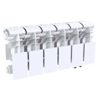 Радиатор секционный Le Heat Bimetal 200/100 6 секций нижнее подключение биметалл белый
