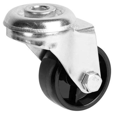 Колесо поворотное без тормоза 40 мм до 30 кг с болтом М8 цвет черный