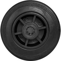 Колесо неповоротное с тормозом 100 мм до 75 кг цвет серый