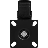 Колесо поворотное с тормозом 75 мм до 50 кг цвет черный