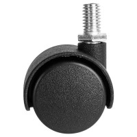 Колесо поворотное без тормоза 30 мм до 30 кг цвет черный