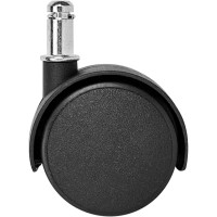 Колесо поворотное без тормоза 50 мм до 50 кг со штифтом М8 цвет черный