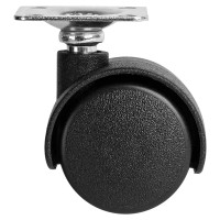 Колесо поворотное без тормоза 30 мм до 20 кг цвет черный
