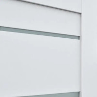 Дверь межкомнатная со стеклом Тренто 60x200 см ПВХ цвет иридиум с замком