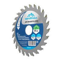 Диск пильный по дереву Vertextools 85-24-15 24Т 85x15x1 мм