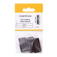 Подпятник мебельный прямоугольный Palladium 20x10x37 мм пластик цвет черный 4 шт.