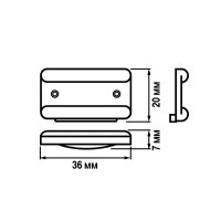 Подпятник мебельный прямоугольный Palladium 20x10x37 мм пластик цвет черный 4 шт.