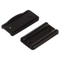 Подпятник мебельный прямоугольный Palladium 20x10x37 мм пластик цвет коричневый 4 шт.