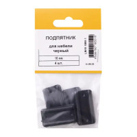 Подпятник мебельный прямоугольный Palladium 20x10x37 мм пластик цвет коричневый 4 шт.