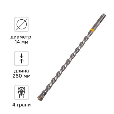 Бур по железобетону SDS Plus Rage Furious 567426 14x260 мм