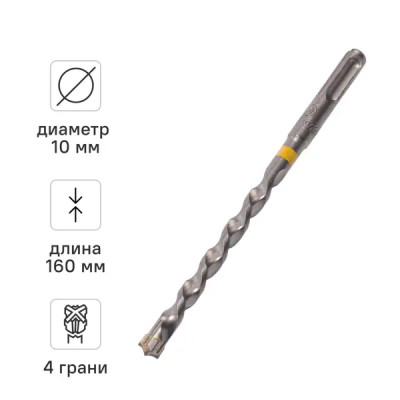 Бур по железобетону SDS Plus Rage Furious 567016 10x160 мм