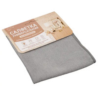 Салфетка для уборки 32x32 см цвет серый