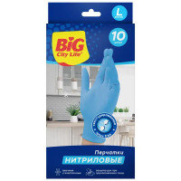 Перчатки  нитриловые Big City Life размер L 10 шт.