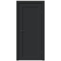 Дверь межкомнатная глухая Дестро 70x200 см Hardflex цвет стип антрацит с замком и петлями