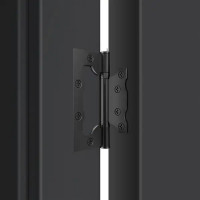 Дверь межкомнатная со стеклом Дестро 80x200 см Hardflex цвет стип антрацит с замком и петлями