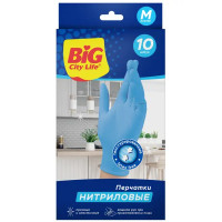 Перчатки  нитриловые Big City Life размер M 10 шт.