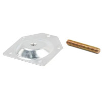 Опора мебельная прямоугольная Palladium 58x65x58 мм железо цвет никель