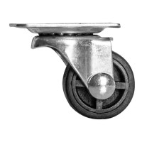 Колесо мебельное поворотное без тормоза 25 мм до 15 кг цвет серый