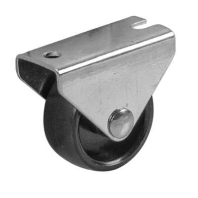 Колесо мебельное неповоротное без тормоза 30 мм до 20 кг цвет черный