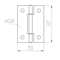 Петля карточная универсальная 33x48 мм 2 шт.